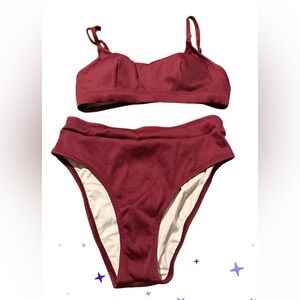 NWOT Cupshe Red Bikini Set